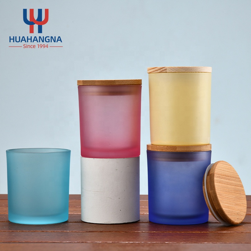 Wholesale 8oz Unique Custom Logo Printed Clear Empty Glass Candle Jars with Lid for Restaurant Home Decoration