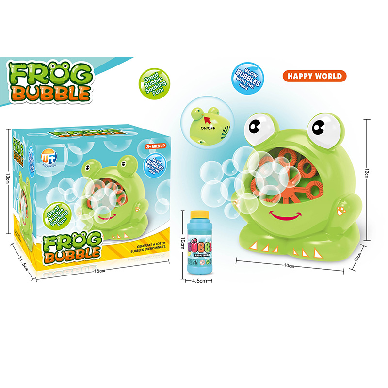 Top Sale Frog Bubble Machine Green Color Electric Bubble Make Toy