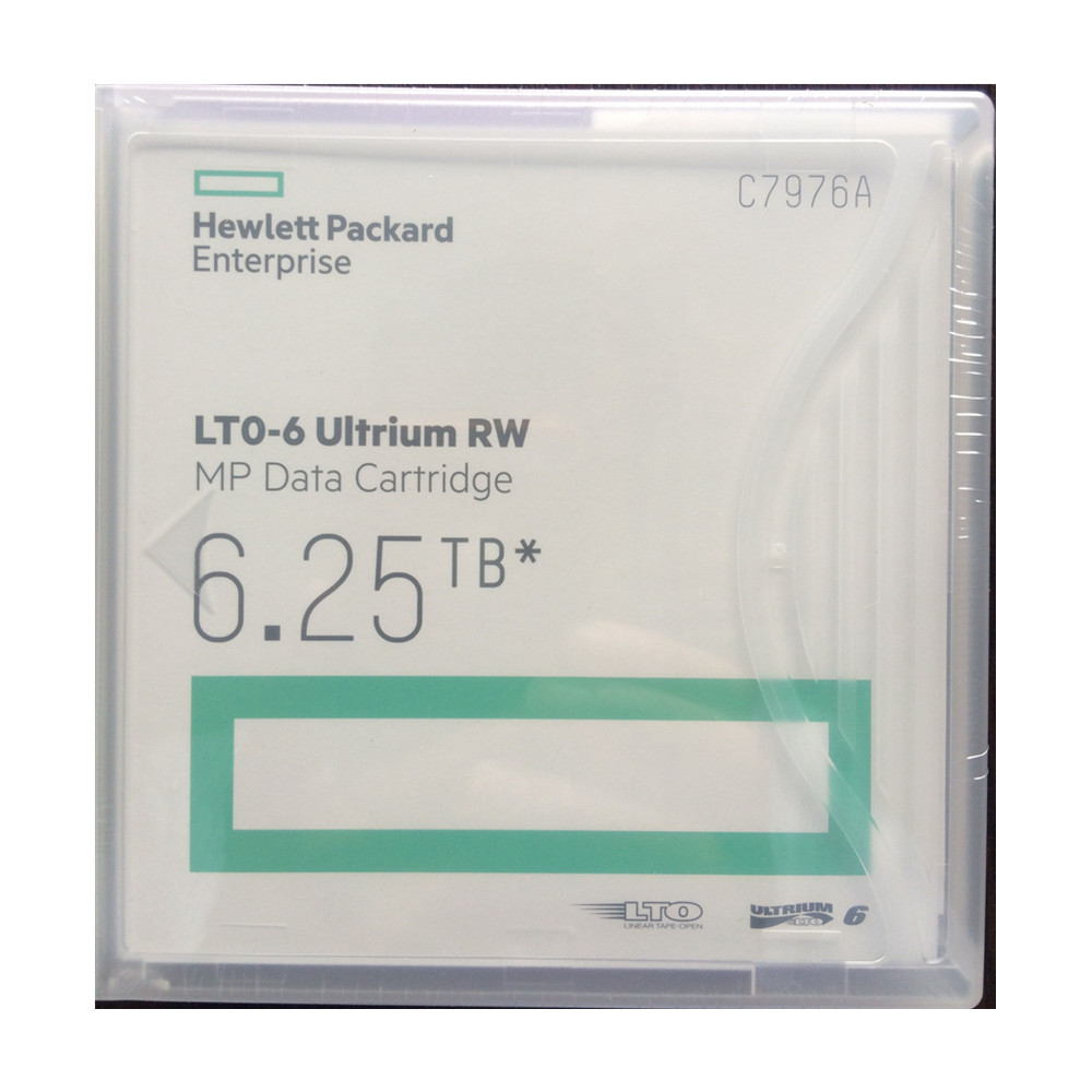 HPE C7976A LTO-6 Ultrium 6,25 ТБ MP с многократной записью данных картридж