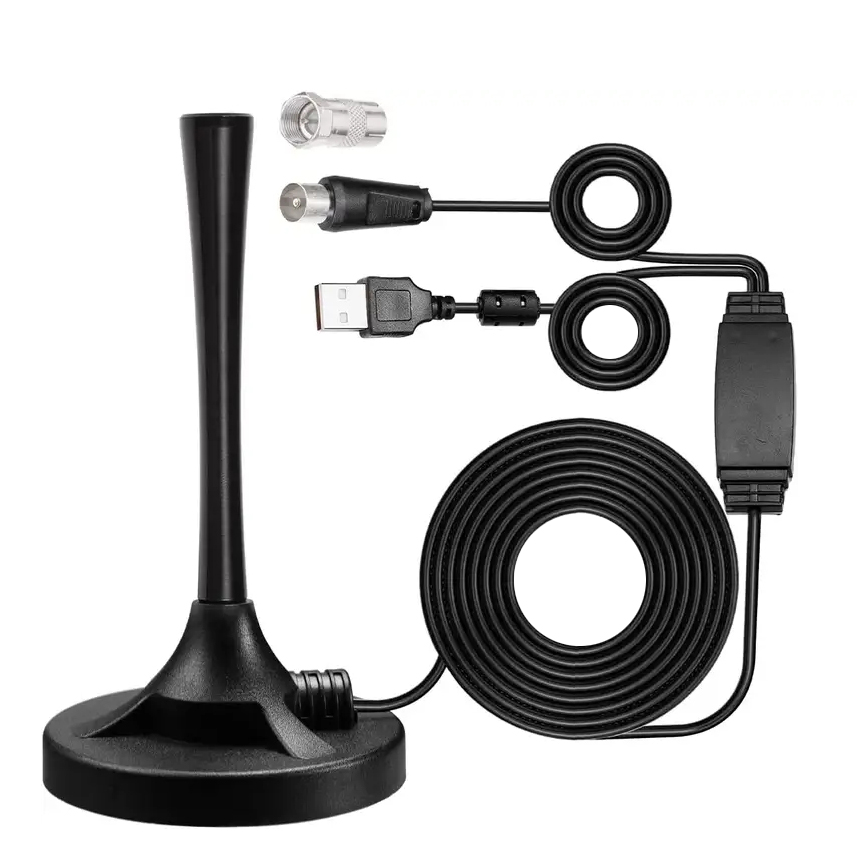 High Quality TV Antenna Indoor 200 Miles Signal Amplified for HD Digital TV Indoor TV Antenna with Coax Cable F Connector