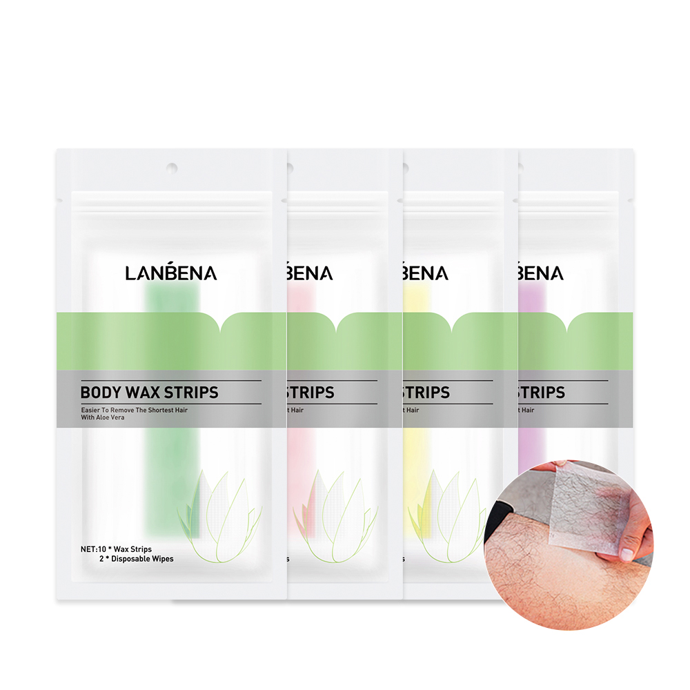 LANBENA Body wax strips paper hair remover face wax strips cold wax strips hair removal skin product body care