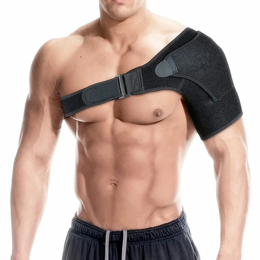 Lightweight easy to carry adjustable Strap, Pressure Pad Tape hot cold protective shoulder support brace for relieve pain