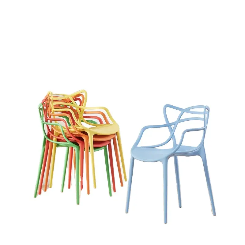 Nordic Furniture Design Cafe Stackable Chair Colorful Plastic Chairs With Tree Back