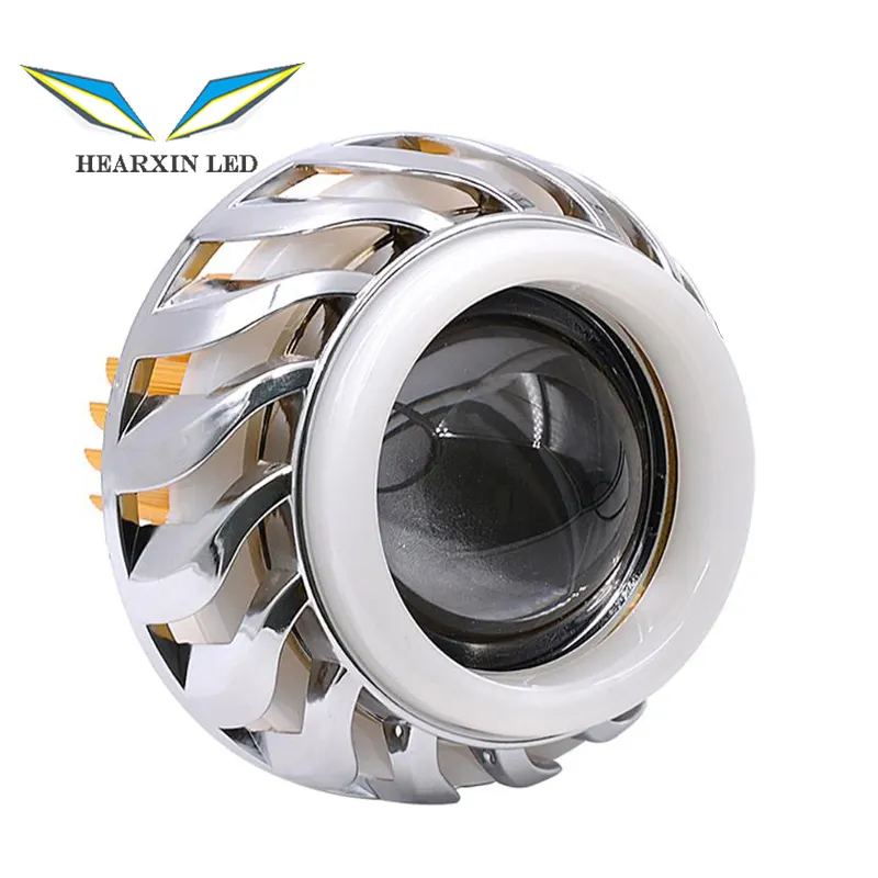 Wholesale U10 Motorcycle Headlight 12V-85V LED Fog Spot Head Light Moto Accessories Dual Angel Devil Eye Moto Projector Lamp