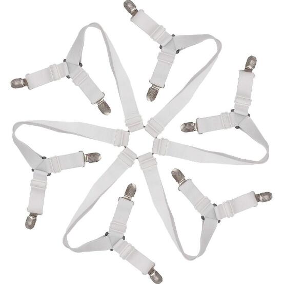 Bed Sheet Holder Straps Adjustable Elastic Band Fitted Bed Sheet Holder Fasteners Suspenders Clip Suit