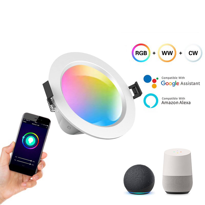 Новейшая модная Светодиодная лампа с дистанционным управлением по Wi-Fi, 7 Вт, 2 года гарантии, умный светодиодный светильник для дома