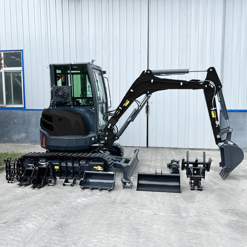 Free Shipping CE EPA Kubota Engine New 1.2Ton 1.8Ton 2.5Ton 3Ton Crawler Digger Bagger Small Cabin Escavator Mini Excavator