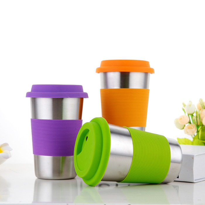Кофейная чашка Avecofe из экологически чистого металла 304 12 унций многоразовые пользовательские чайные кружки из нержавеющей стали с крышкой для 1 пользователя 350 мл мультяшный