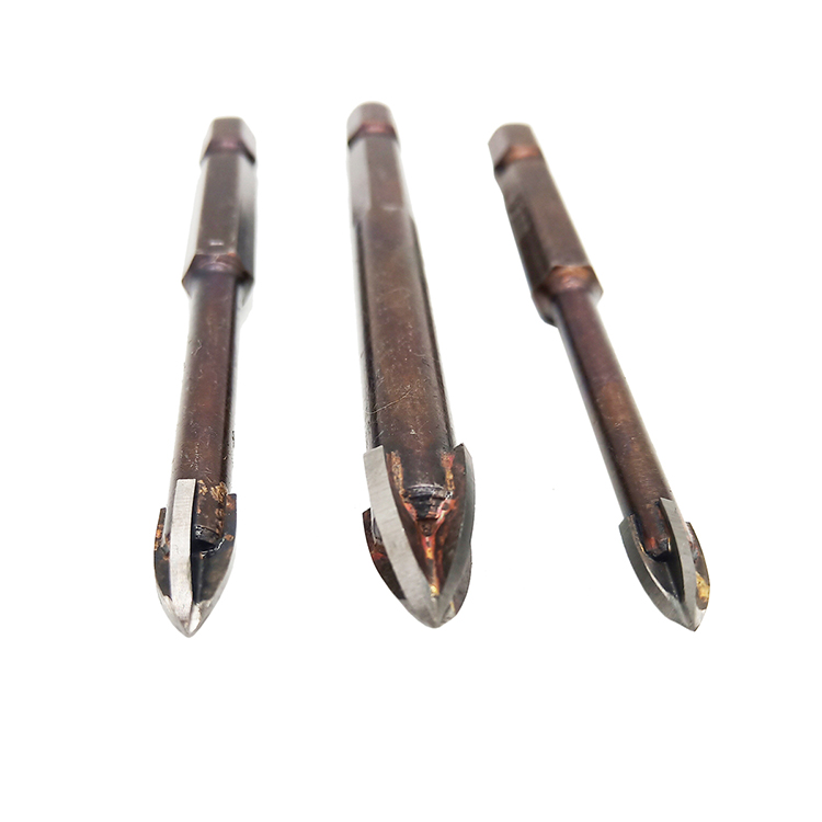 Glass tile porcelain cross carbide tips drill bits 3mm 4mmm 5mm 6mm 7mm 8mm 10mm 12mm 14mm 16mm cutting tools