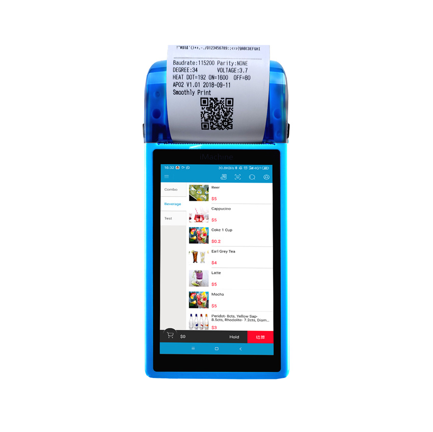 Android POS + система сенсорный экран POS терминал NFC ручные POS машины с принтером