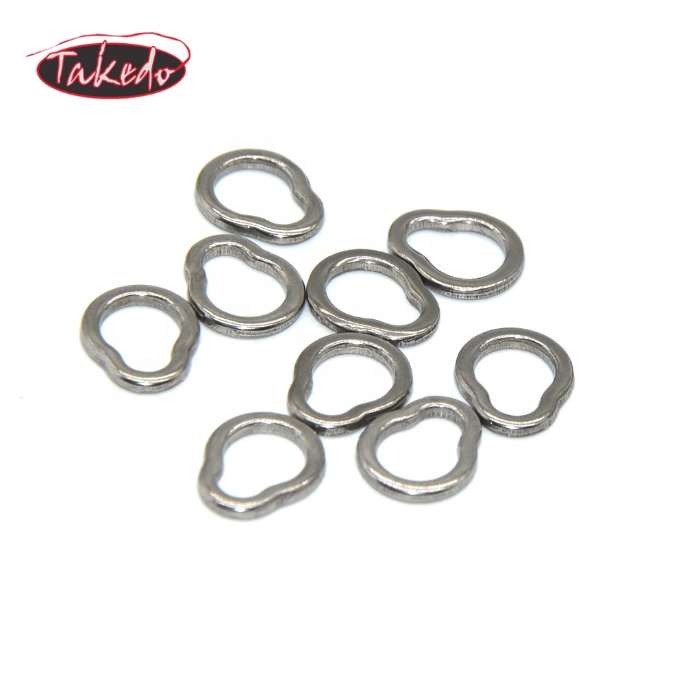 TAKEDO High Quality Fishing lure connected Solid Rings heavy duty pear Ring