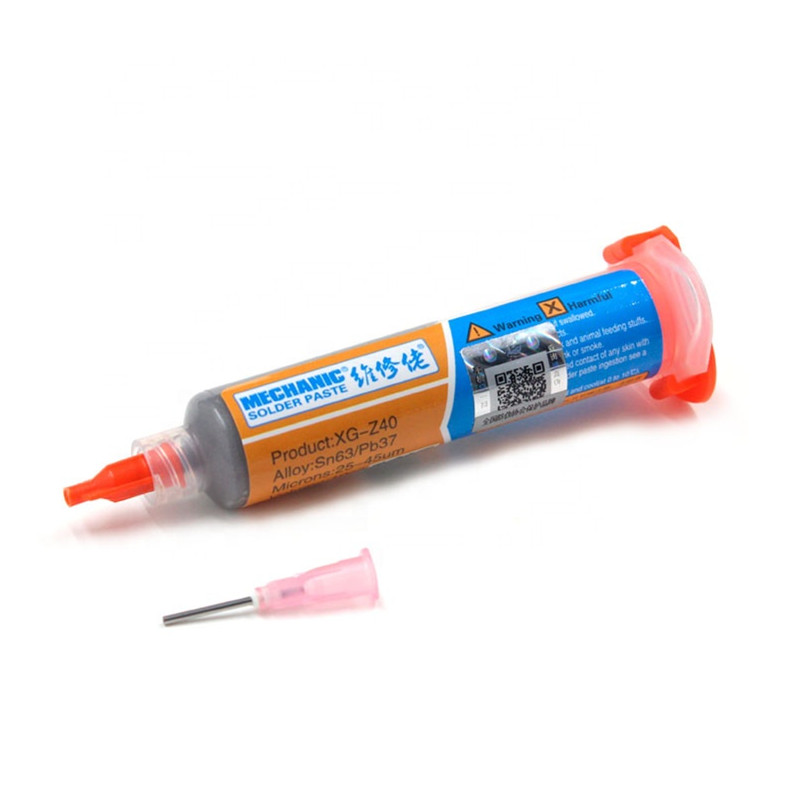 Mechanic solder tin paste xg-z40 Solder Paste Flux Sn63/Pb37 25-45um Syringe to Mobile Phone Repair Computer Services Indust