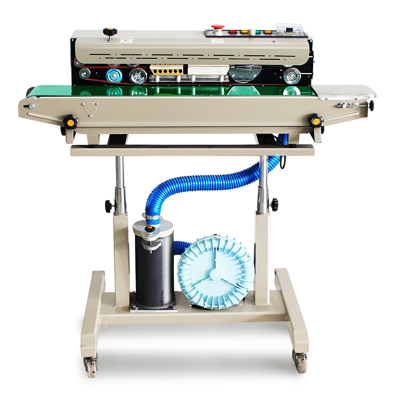 Vertical Continuous Sealing Nitrogen Gas Plastic Potato Chip Bags Sealer Heat Sealing Machine
