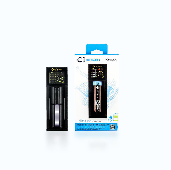 Оптовая продажа, Универсальное зарядное USB-устройство Eizfan C1 18650 1,2 в 3,6 В 3,7 в 3,8 в, зарядное устройство для литий-ионных аккумуляторов