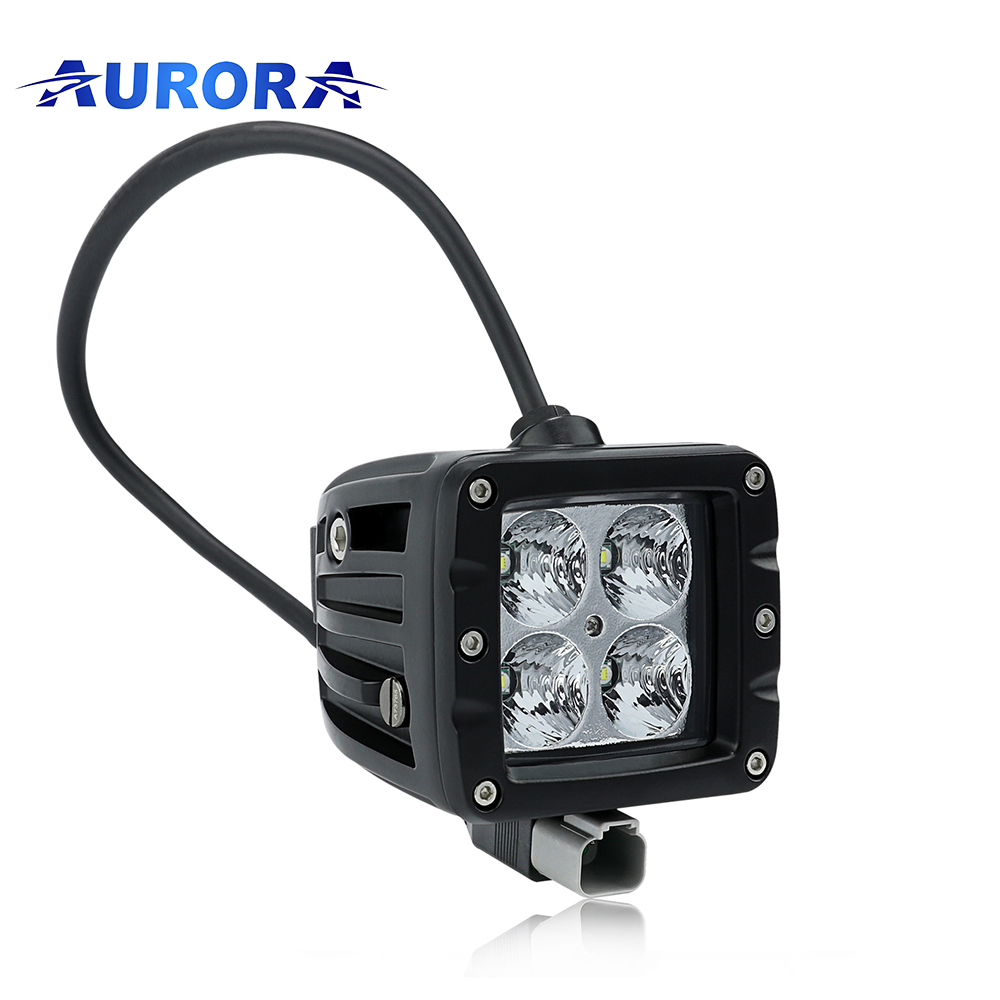 Влагозащищенный прожектор AURORA IP69K, 2 дюйма, 40 Вт, кубический светодиодный рабочий светильник