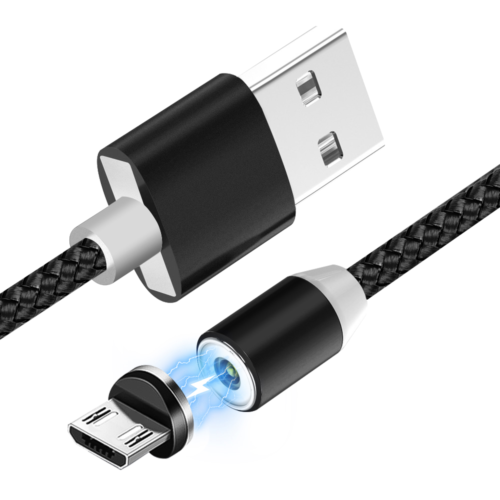 Бесплатный образец, нейлоновый плетеный 3 в 1 USB-кабель для зарядки с магнитами