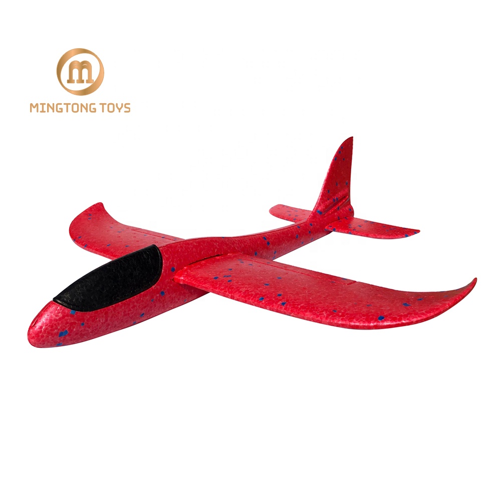 48cn Kids DIY handmade aircraft models Outdoor Gift Toy Launch Glider Plane Fun Foam Hand Throw Airplane