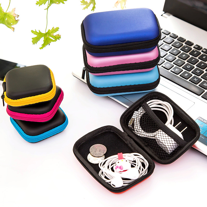 Wholesale travel case eva portable earphone data cable storage bag lightweight eva hard shell case