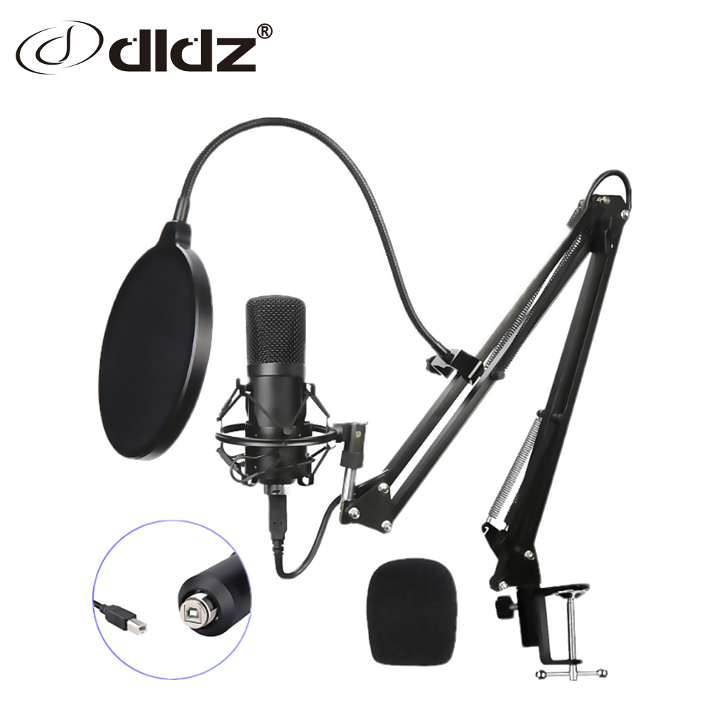 DLDZ BM 800 USB студийный записывающий микрофон для ПК компьютера ноутбука караоке Youtube USB проводной конденсаторный микрофон