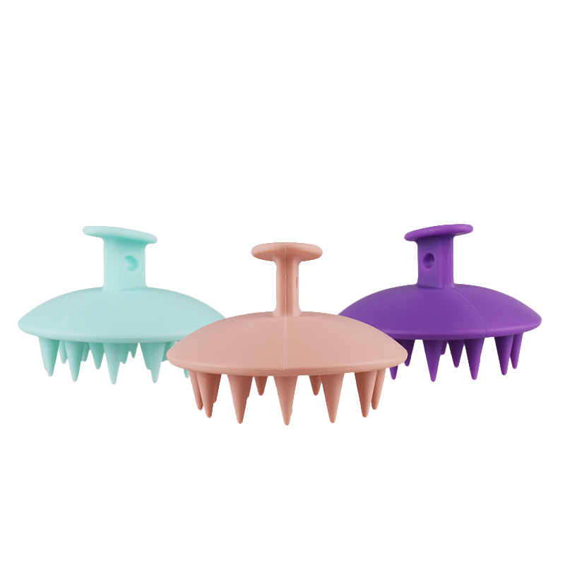 Patented Scalp Relaxing Massage Brush Promote Blood Circulation Hair Scrub Brush Full Silicone Head Massager Brush Thin