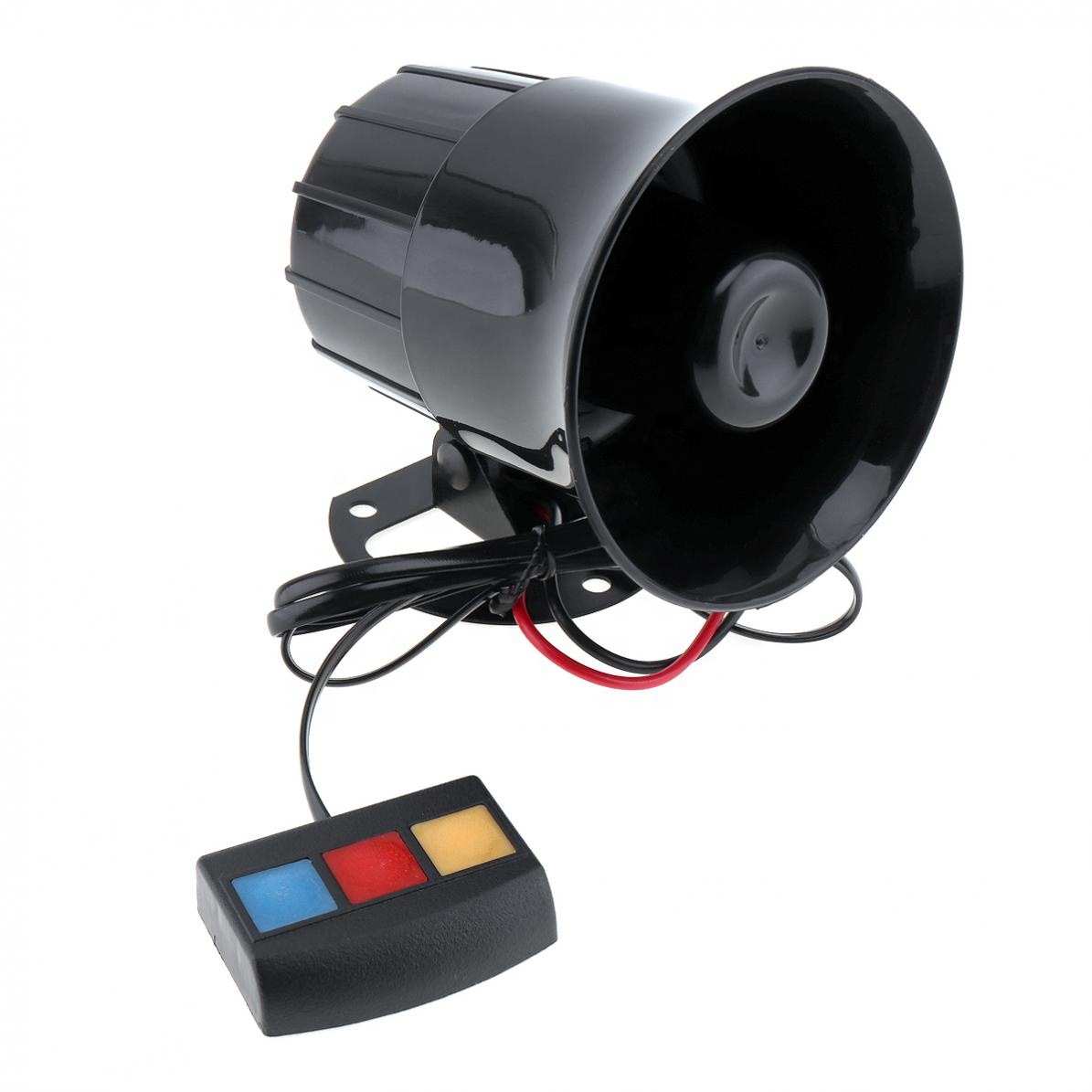 100M 30W 12V 3 Tone Sound Loud Car Motorcycle Warning Alarm Police Fire Siren Horn for Motorcycle Car Bikecycle
