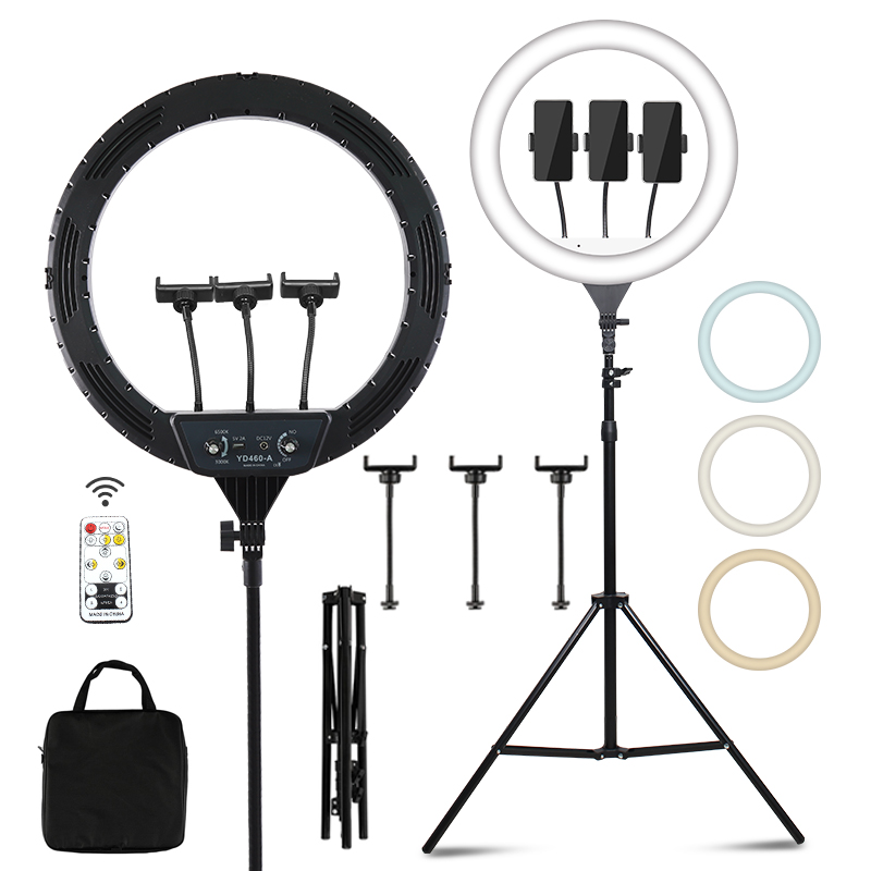 18inch ringlight live broadcast streaming Dimmable LED big selfie 18 inch ring Light with tripod stand