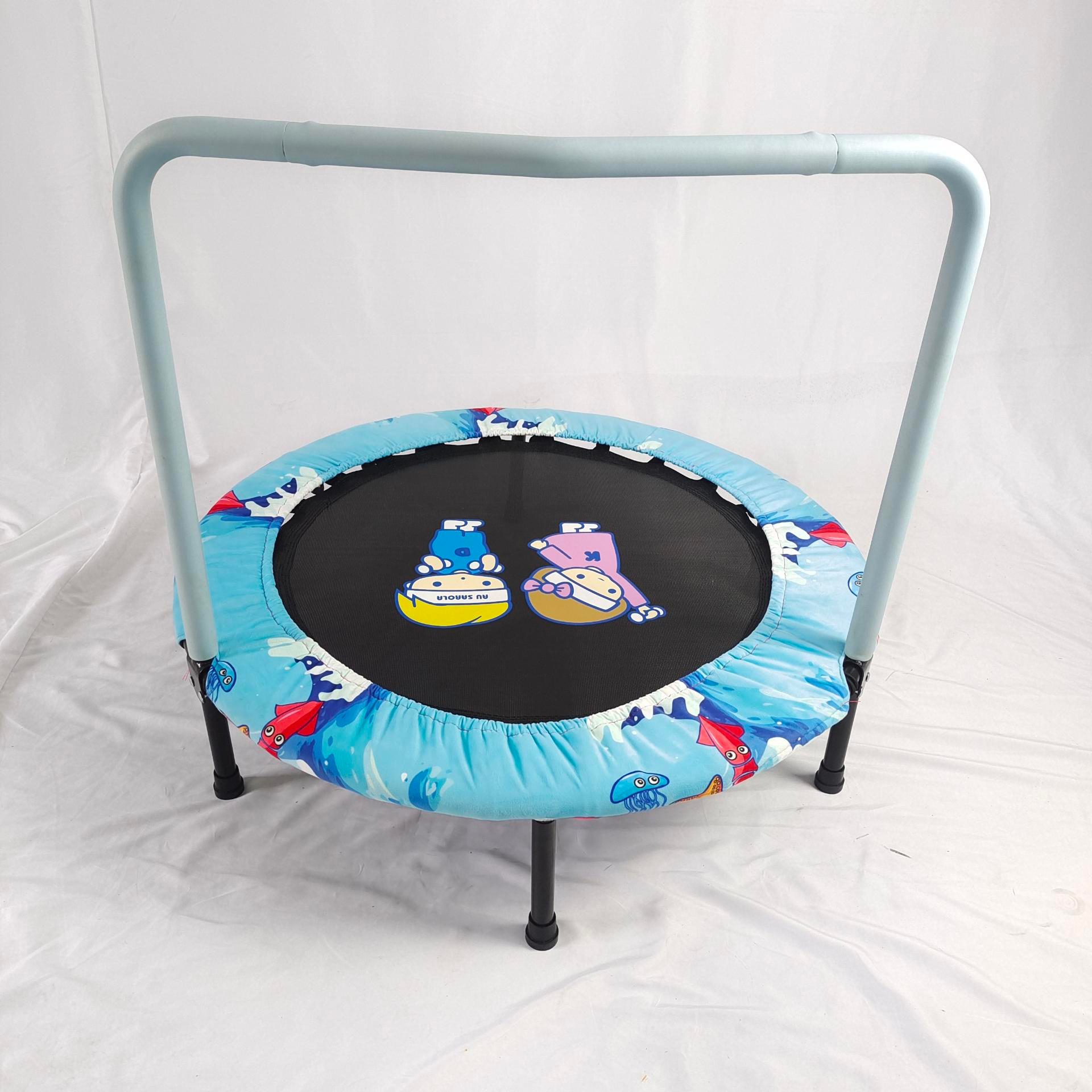 60 inch Indoor Outdoor Mini Trampoline With Enclosure For Kids