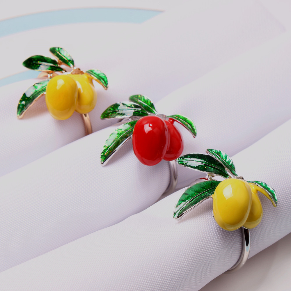 Кольца Serviette, держатель для салфеток с лимоном, западное обеденное полотенце, кольцо для салфеток, украшение для вечеринки, аксессуары для украшения стола, инструмент