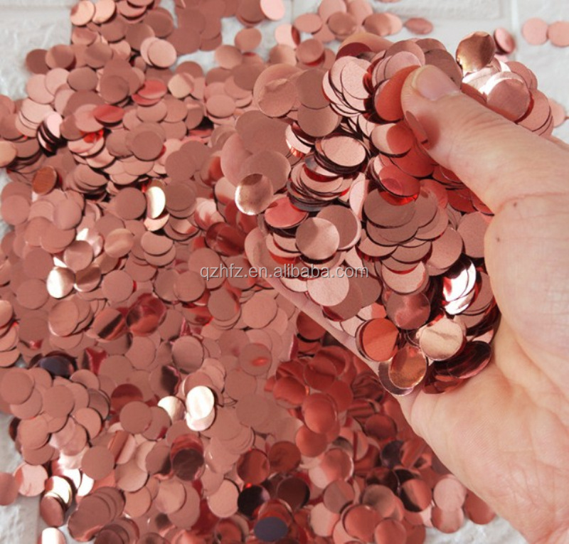 Global Shunli Wholesale Bulk Sweet Heart Shape Biodegradable Table Rose Gold Tissue Paper Confetti