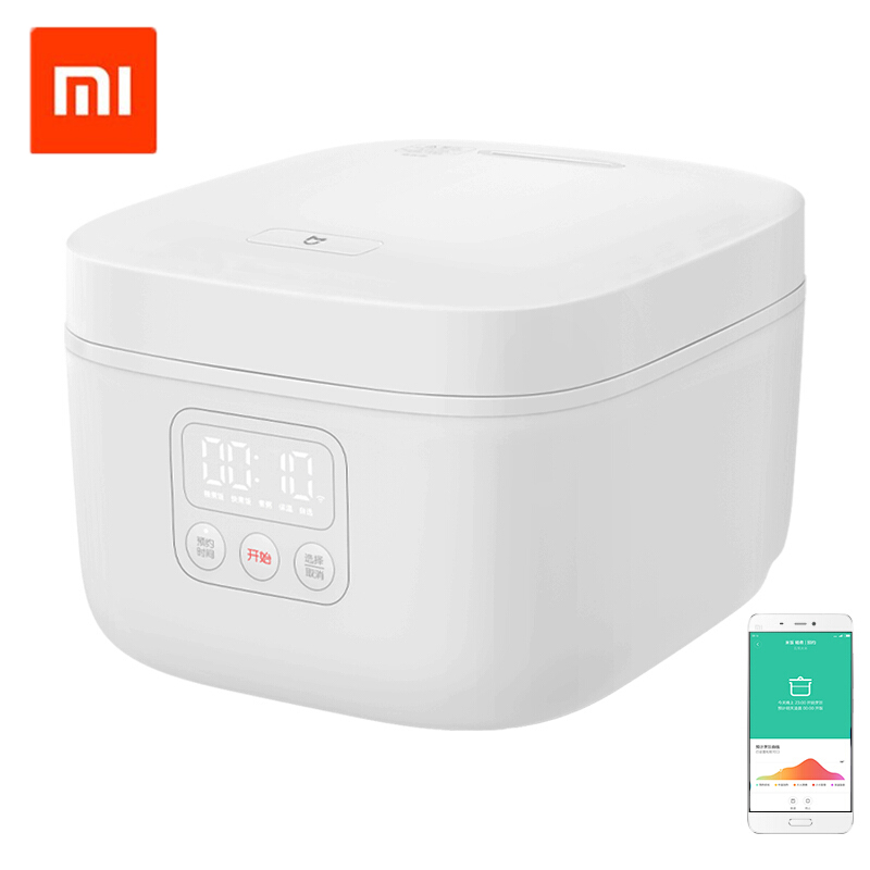Электрическая рисоварка Xiaomi, 4 л, 890 Вт, 24 часа, двойной датчик температуры, светодиодный дисплей, 220 В