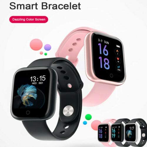 Fashion T80 Smart Watch Women Men Sports Waterproof Bracelet Rose Gold Milan Steel Strap