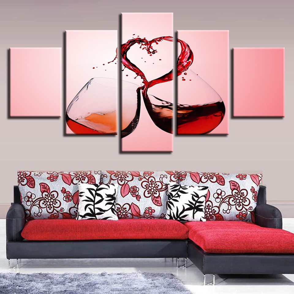 HD Printed 5 Piece Canvas Art Complete Works Of Grape Wine Canvas Painting Wall Pictures for Living Room Modern(No Frame)