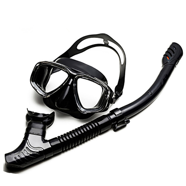 Professional Scuba Diving Mask Silicone Mask Snorkel Anti-Fog Diving Mask Snorkel Full Dry Tube Underwater Swim Equipment