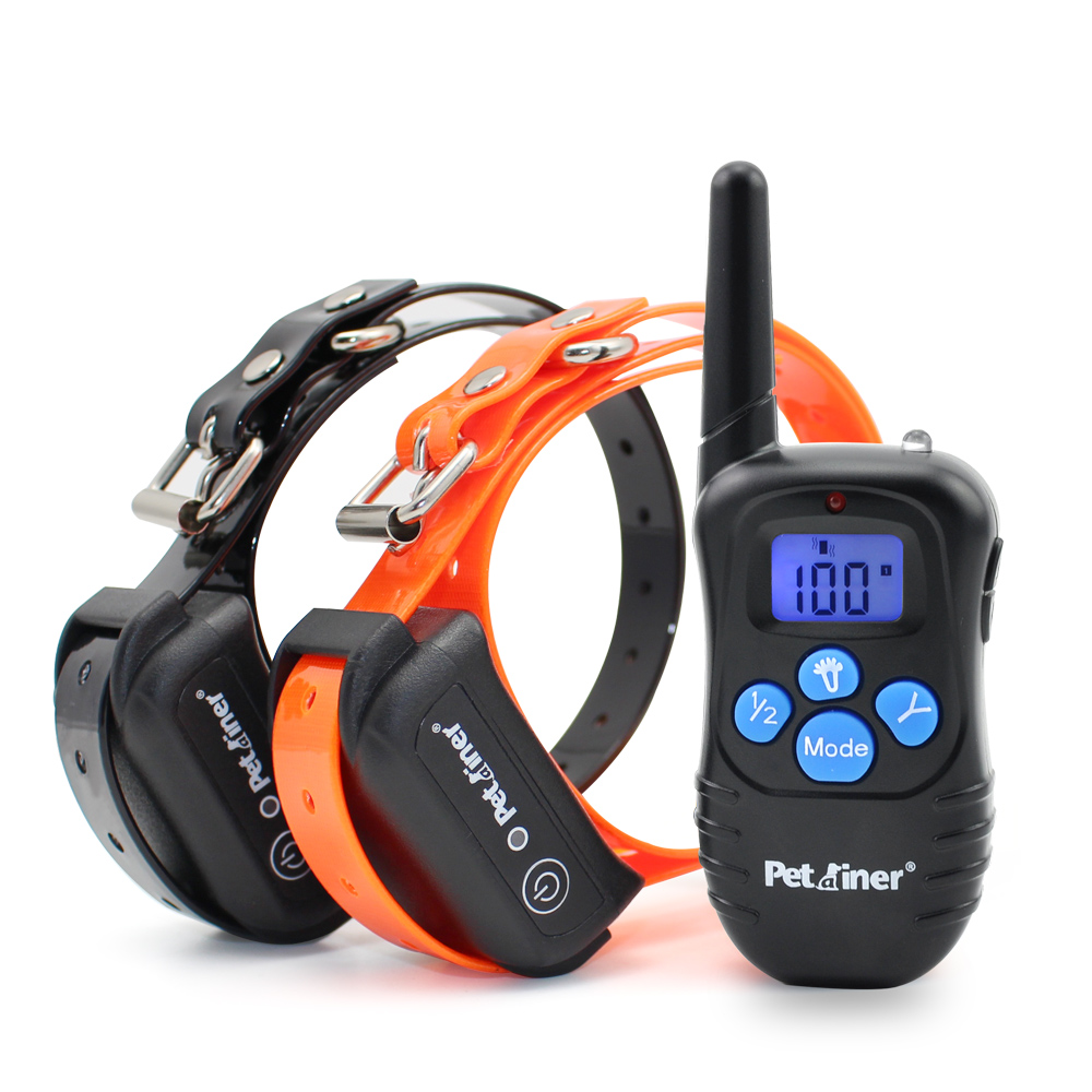 Petrainer PET998DBB-2 водонепроницаемый пульт дистанционного ударного тренировочного ошейника для 2 собак