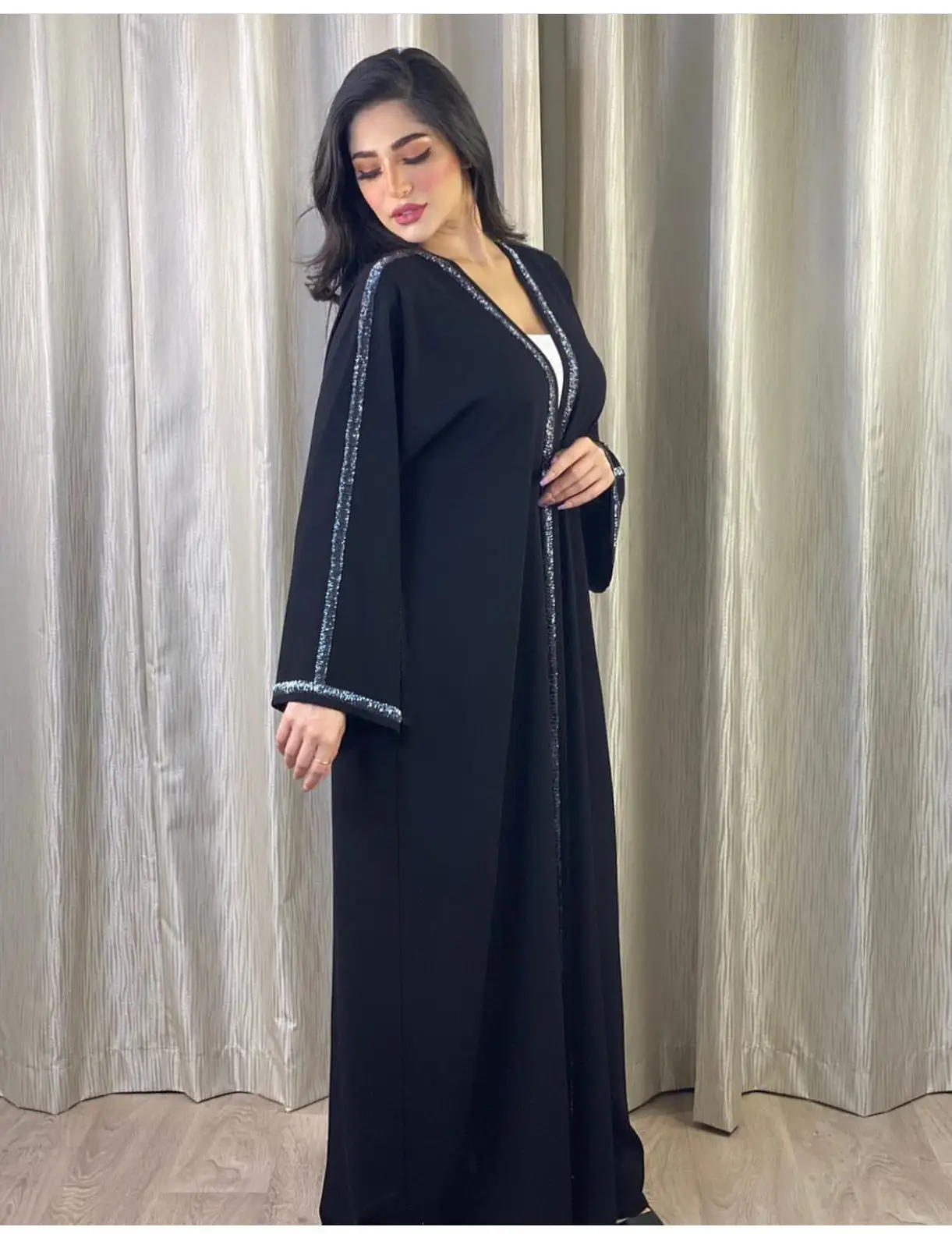 luxury middle east long Velvet Abaya muslim Dress islamic clothing jalabiya Kaftan Dubai evening gowns Women satin jalabiya