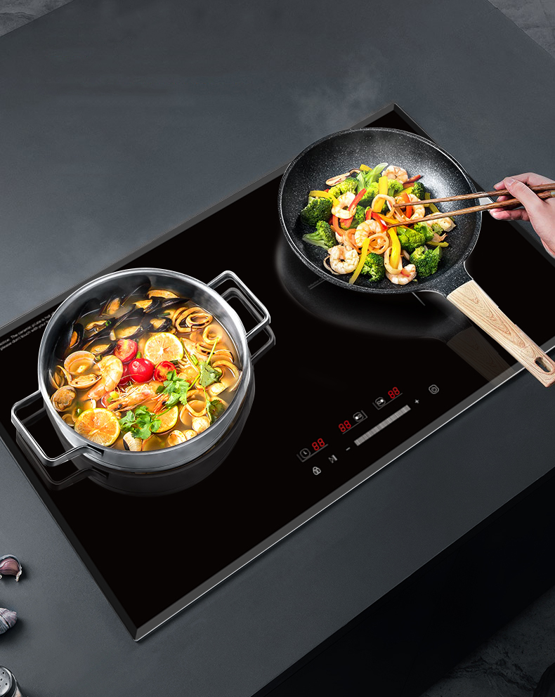CB CE EMC 110V две горелки двойная горелка Встроенная индукционная плита керамическая плита с модным дизайном