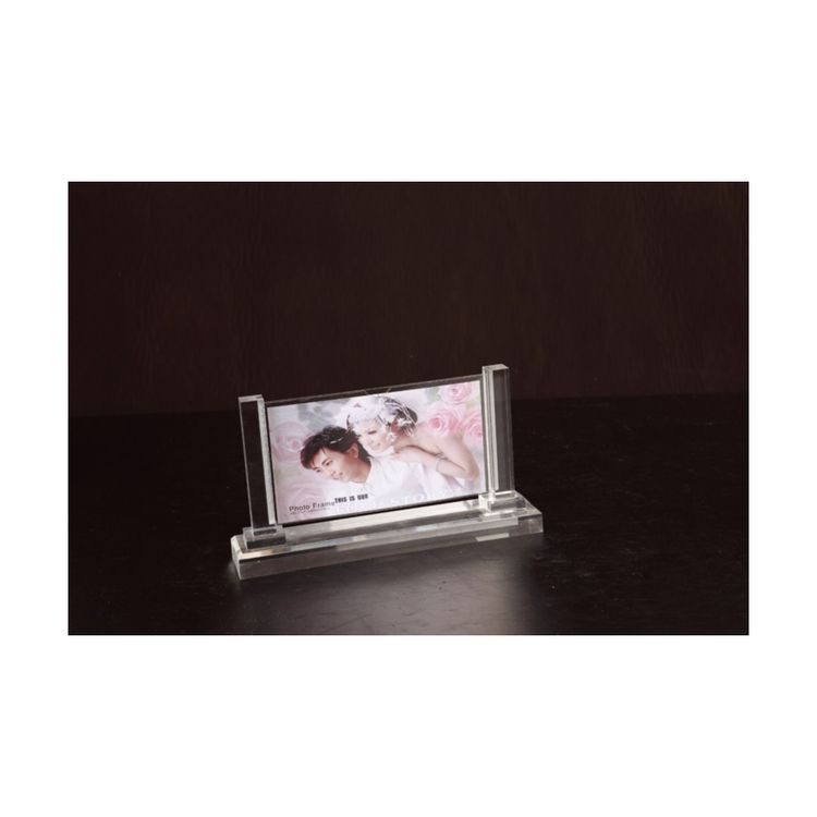 Factory Lower Price Promotional Double Sided Crystal Transparent Three-dimensional Swinging Table Acrylic Magnetic Photo Frame