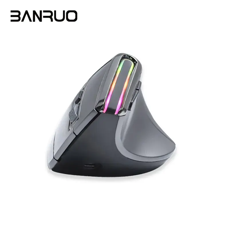 Best Seller Wholesale Wireless Mouse Laptop 6D Wireless Mouse Vertical Ergonomic Wireless Mouse with RGB Light