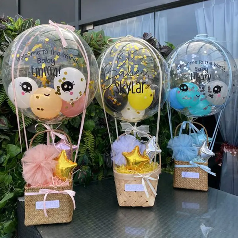New Bobo Ball Hot Air Balloon Bouquet Stand Column Balloon Stick Table Balloon Holder For Surprise Gifts Boxes Accessories