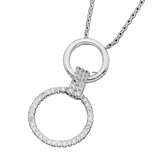 China jewelry wholesale anti-allergic white gold plated cubic zircon pave brass necklaces & earrings set for children