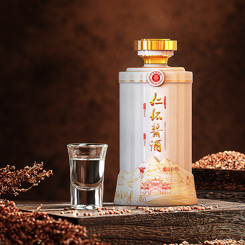 China Famous 500ml 53% Baijiu Chinese Guizhou White Sauce Flavor Liquor