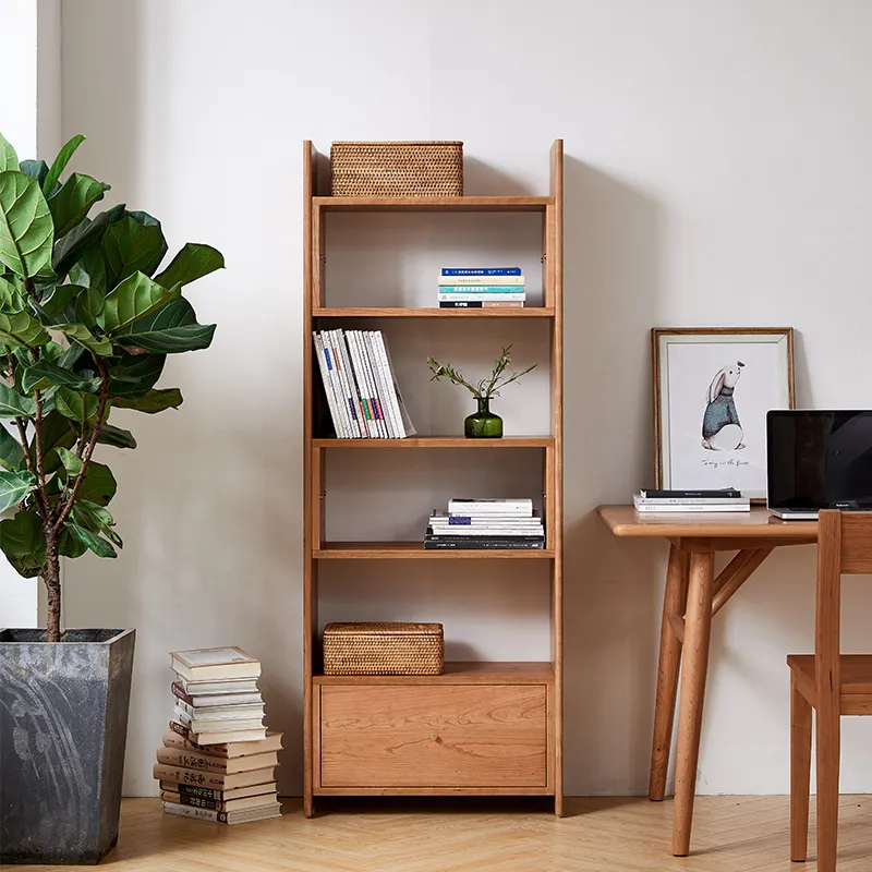Eco-friendly Modern Design Solid Wood Bookshelf