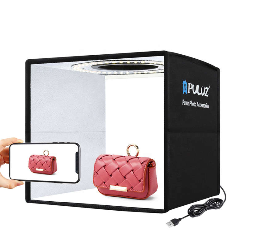 Фотобокс PULUZ, 25 см, USB софтбокс, комплект освещения, портативный световой короб для фотостудии, Лайтбокс для фотосъемки
