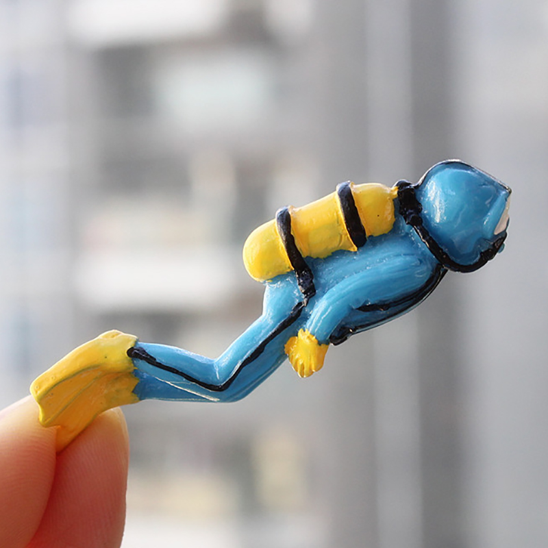 New Creative Design Treasure Hunter Diver Action Figure Fish Tank Ornament Landscape Aquarium Ornament Accessories