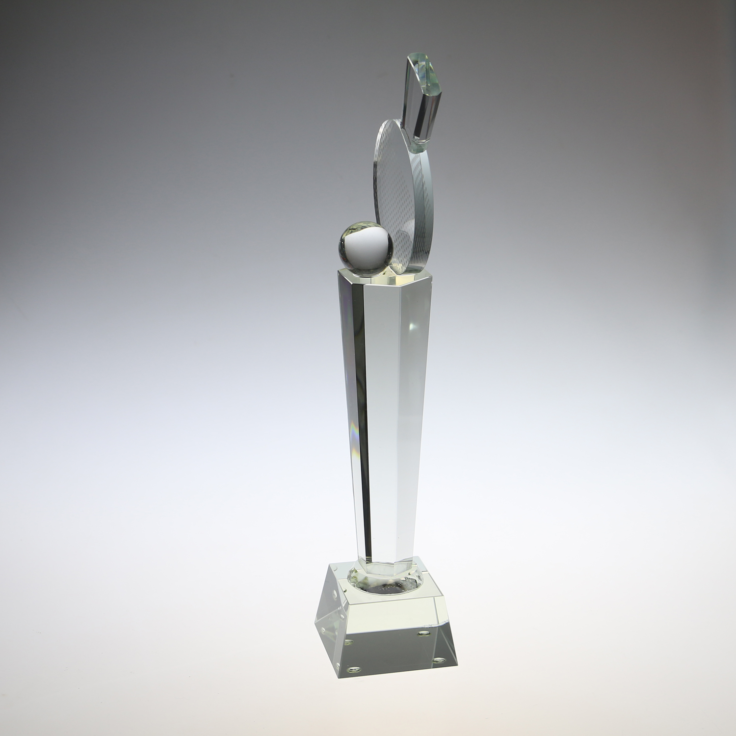 Grace Custom Quality 3D Tennis Trophy Blank Crystal Trophy/Award/Plaque/Trophy Crystal