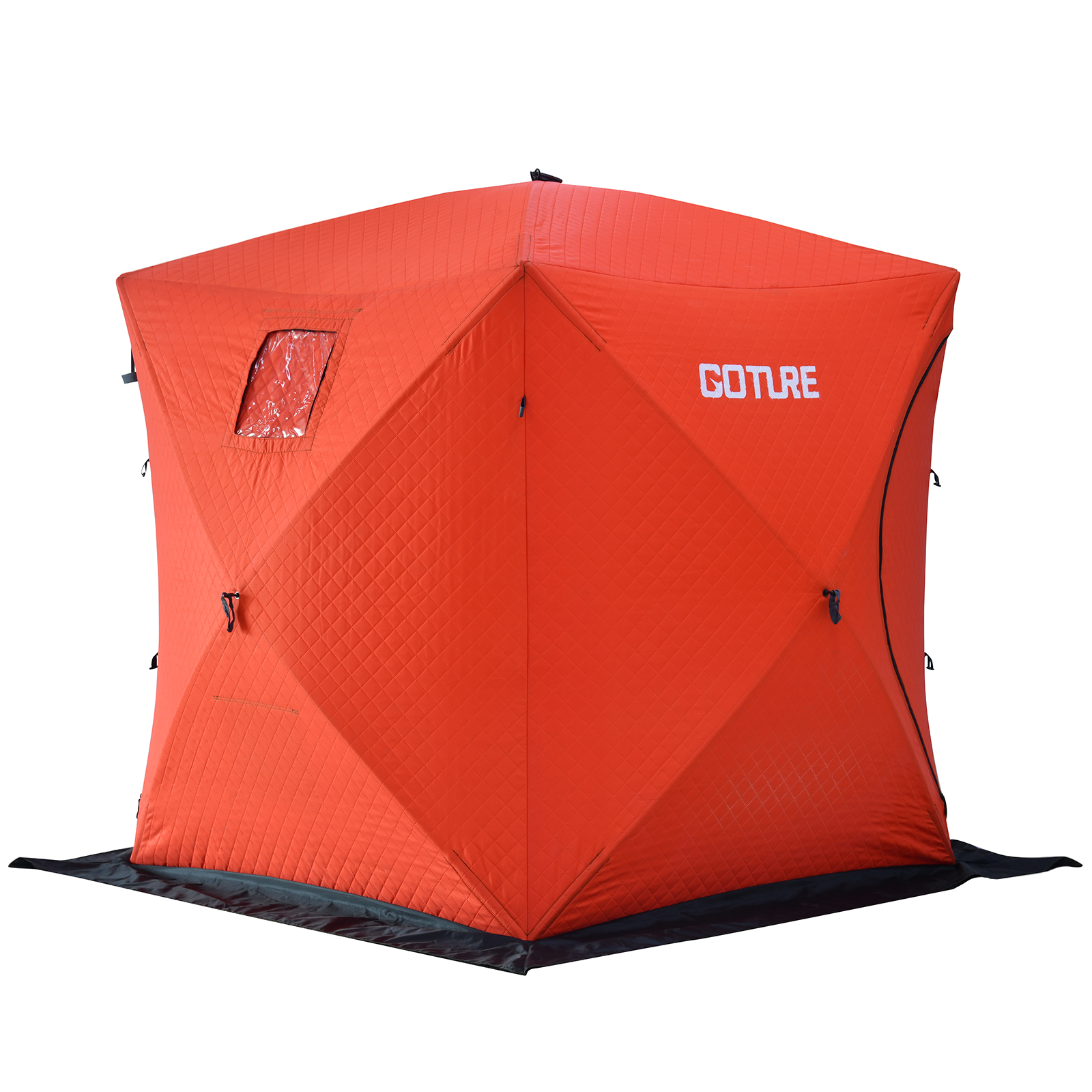 Goture Pop Up Ice Fishing Shelter Tent Waterproof Windproof Ice Thermal Shelter Fishing Tent with Carrying Bag  AnchorsTie Ropes