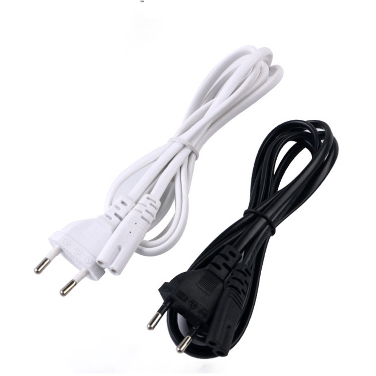 220V европейского стандарта 2 Pin пуговицы вилка удлинитель Кабель стандарта ЕС шнур питания для Светодиодные строки света