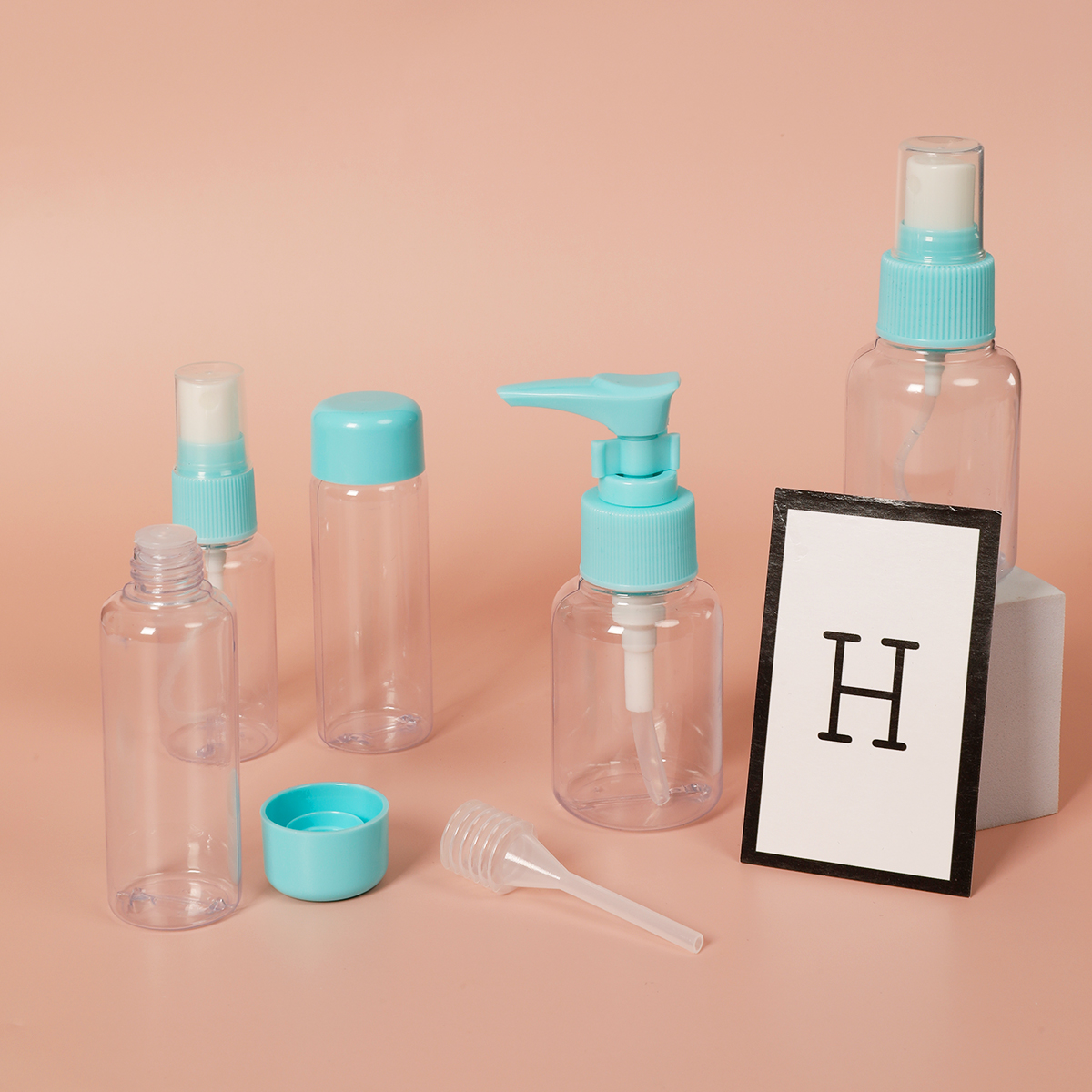 hot sale high quality 50ml plastic cosmetic travel bottle set