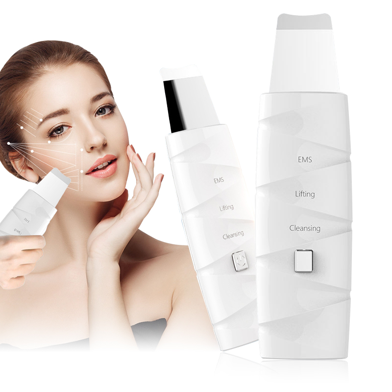 Ultrasonic Shovel Skin Care Blackhead Remover Pores Cleaner Micro Current Face Device Facial Deep Cleansing EMS Skin Scrubber