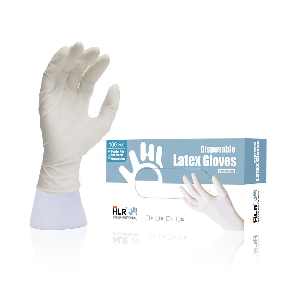 Examination Gloves Latex Powder Free Guantes de Latex Cheap Latex Examination Gloves HLR